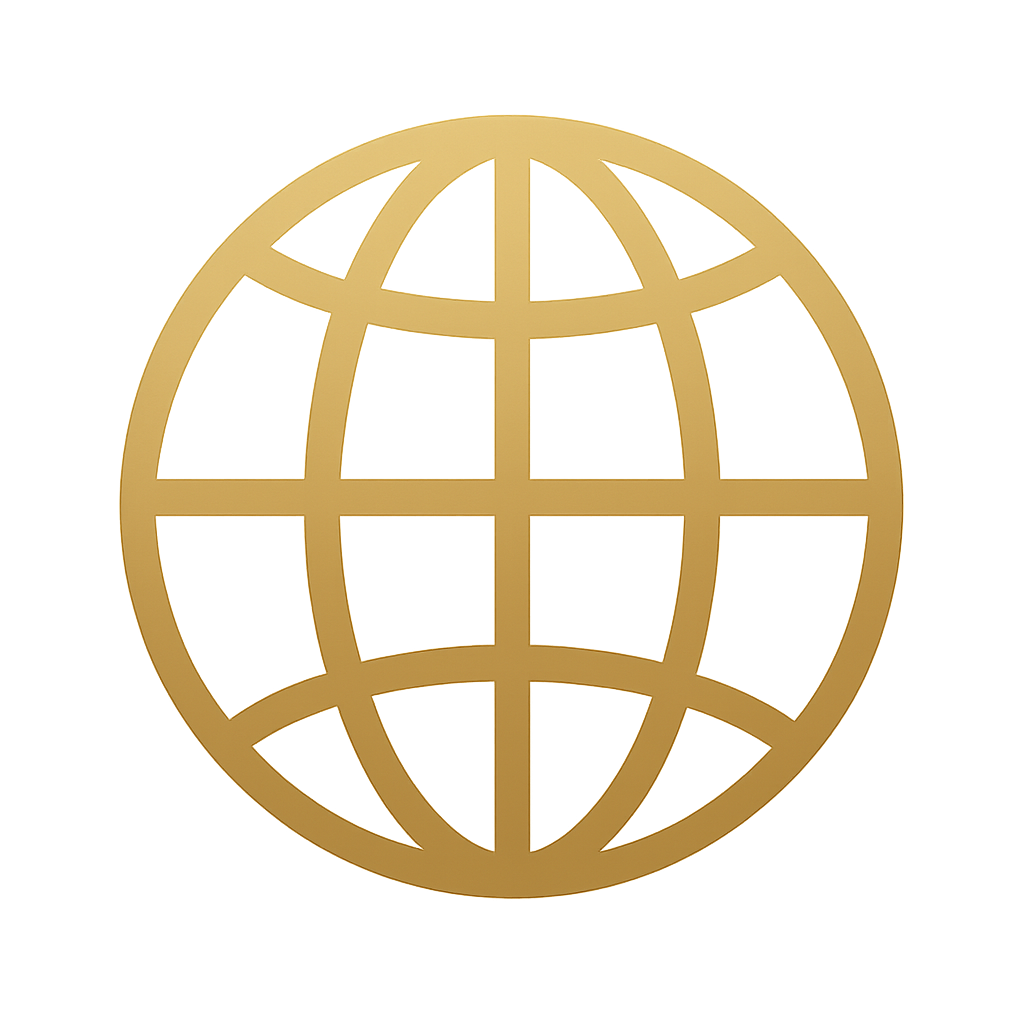 eama globe icon gold