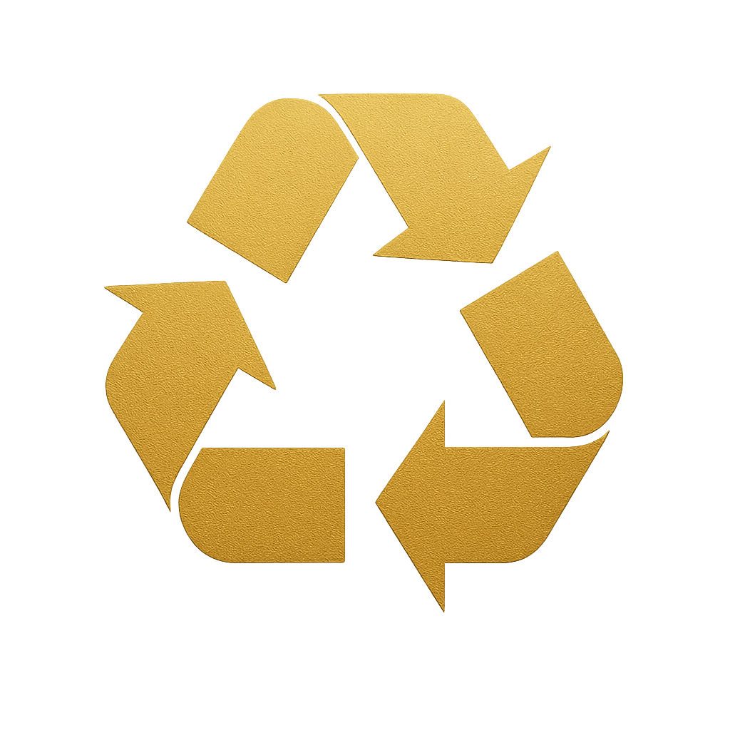 eama recycle icon gold
